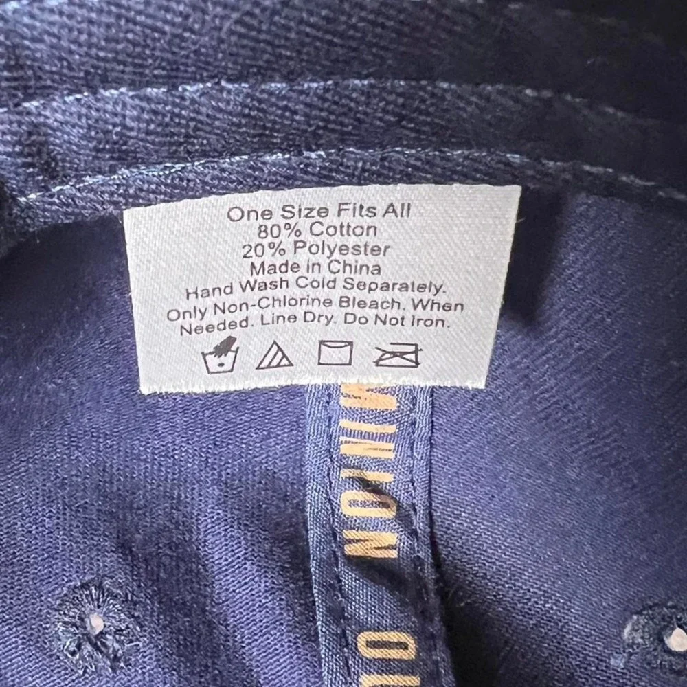 Old‎ Dominion Band Navy Blue Suede Snapback Hat - Picture 5 of 5